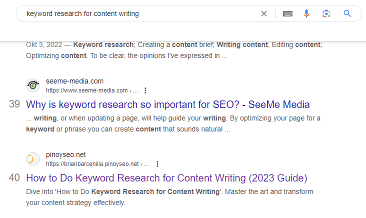 Keyword Research